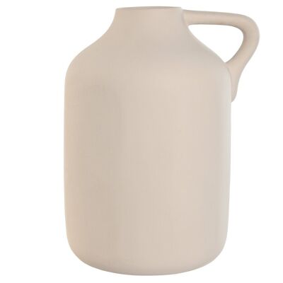 Vaso in gres 30X30X40 Beige Manico fatto a mano JR211541