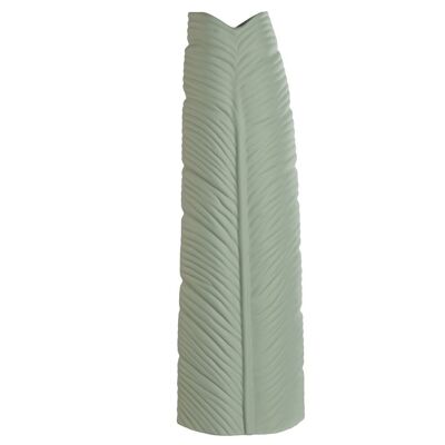 Jarron Gres 33X10X70 Hoja Verde Menta JR211546