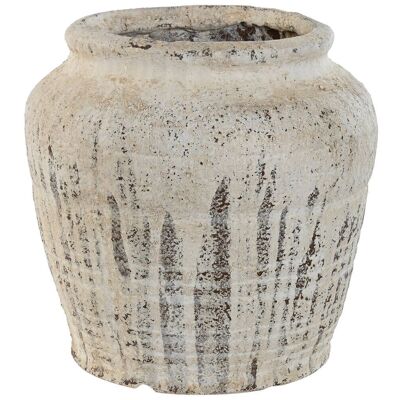 Magnesia-Vase 28X28X27,5 gealtertes Weiß JR213205