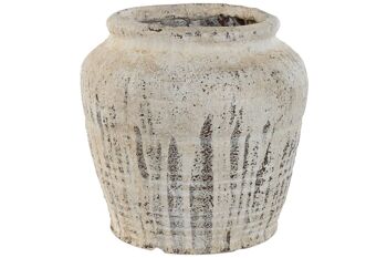 Vase Magnesia 28x28x27,5 Blanc Vieilli JR213205 1