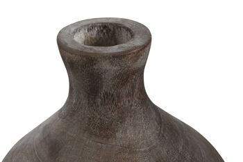 VASE PAULOWNIA 24X24X27 USÉ GRIS FONCÉ JR214233 2