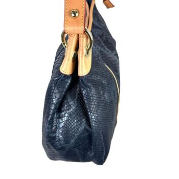Grand sac en cuir italien avec motif peau de serpent B2B 5