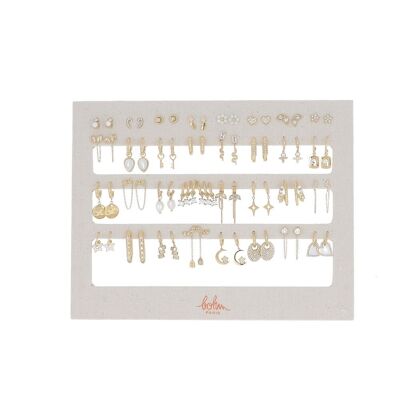 Kit de 32 hebillas de acero inoxidable - oro blanco - DISPLAY GRATIS