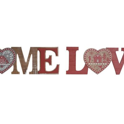 DECORAZIONE MDF 40X1X12,5 LOVE/HOME 2 SURT. LD213322