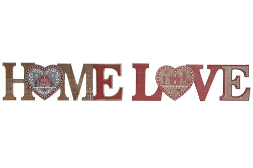 Decoracion Mdf 40X1X12,5 Love/Home 2 Surt. LD213322