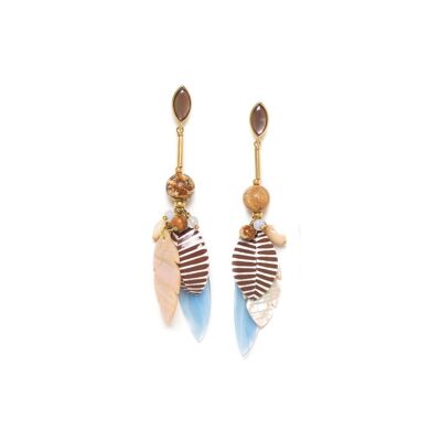 Pendientes push EUPHORIA azul modelo grande