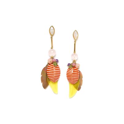 Pendientes push EUPHORIA amarillo modelo grande