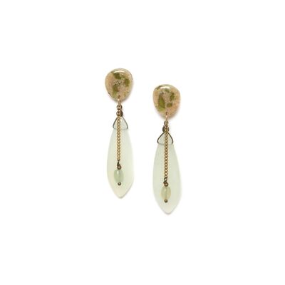 PAPYRUS  boucles d'oreilles poussoir 1 chaine