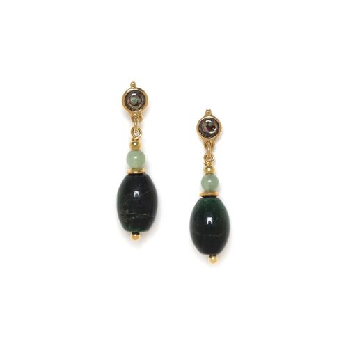 SALONGA  boucles d'oreilles poussoir petit top en abalone