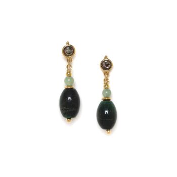 SALONGA  boucles d'oreilles poussoir petit top en abalone 1