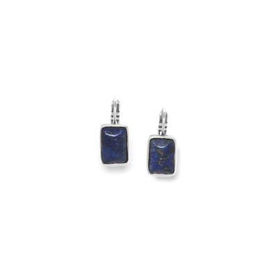 INDIGO small straight sleeper earrings. lapis