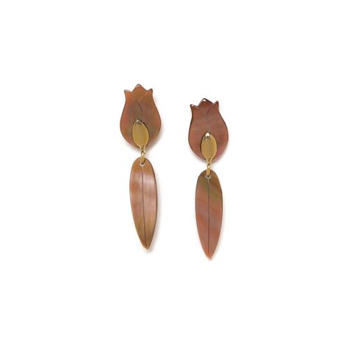 MON JARDIN  boucles d'oreilles poussoir tulipe