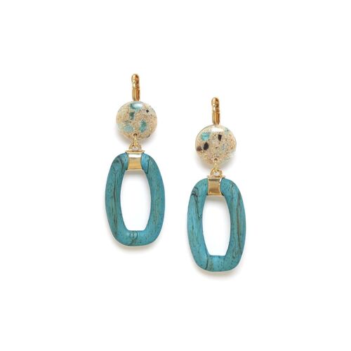 SOLENZARA  boucles d'oreilles dormeuses bleues