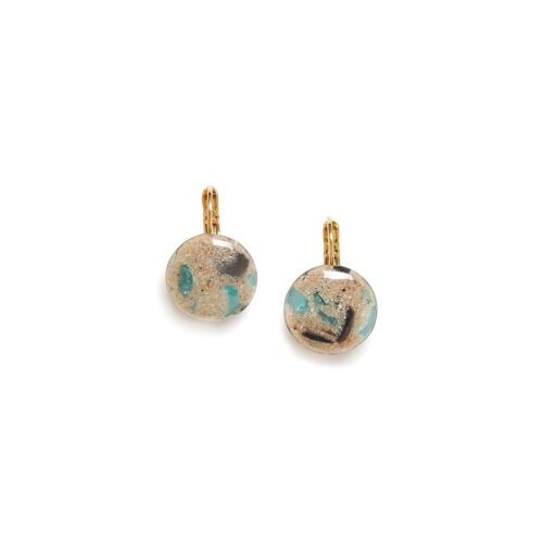 SOLENZARA  boucles d'oreilles dormeuses rondes terrazzo