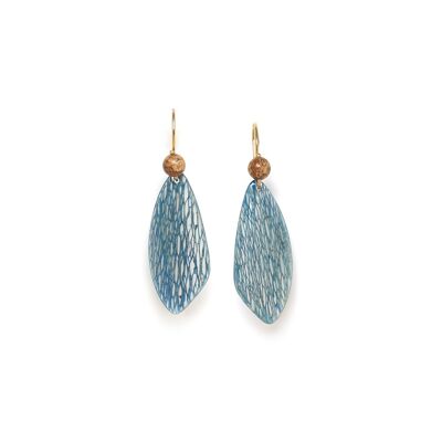 LINAPACAN  boucles d'oreilles crochet bleue