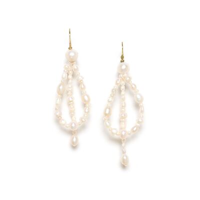 MOONLIGHT  boucles d'oreilles crochet goutte perles