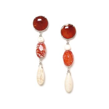 TERRA COTTA  longues boucles d'oreilles poussoir longues 1