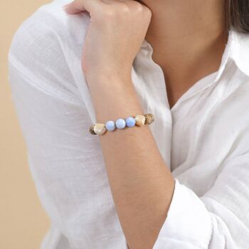 EUPHORIA  bracelet extensible bleu 2