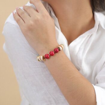 EUPHORIA  bracelet extensible rouge 2