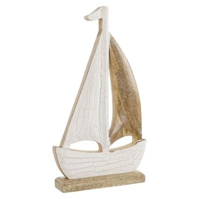 HANDLE DECORATION 23X5X50 WHITE SAILBOAT DH211018