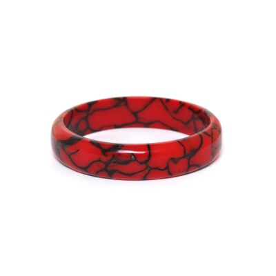 Bracciale rigido STROMBOLI con termite rosso