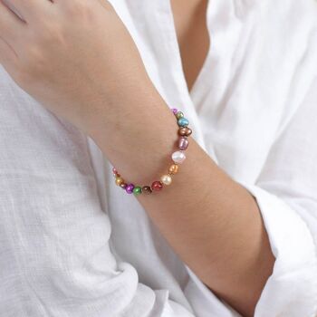 MONTE ROSSO  bracelet ajustable perles d'eau douce 2