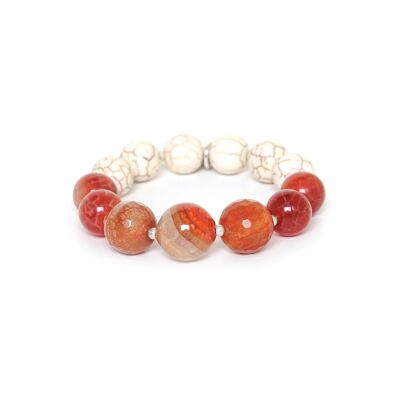 Pulsera elástica TERRA COTTA cuentas redondas