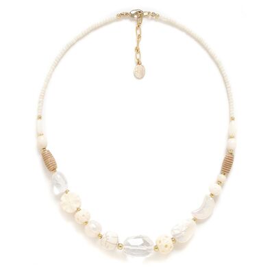 PONDICHERY short faceted rock crystal necklace