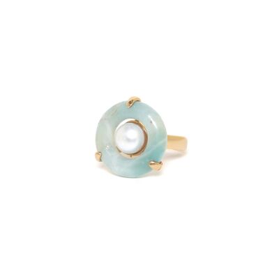 HONOLULU  bague ajustable anneau amazonite