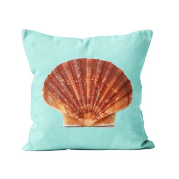 Coussin déco mer coquille St-Jacques 4