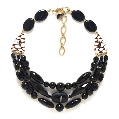 BAGHEERA onyx plaston necklace & literary cone