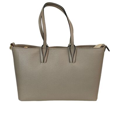 ELEGANT LEATHER HOBO/TOTE BAG, SEMI-STRUCTURED WITH LONG COMFORTABLE HANDLES - B592 VITTORIA FLAT