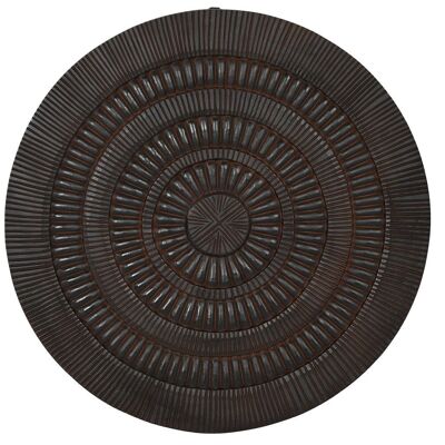 MANGO WALL DECORATION 60X2.5X60 BLACK MANDALA DP208812