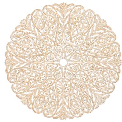 Decorazione da Parete in MDF 119X1,5X119 Mandala Bianco DP208814