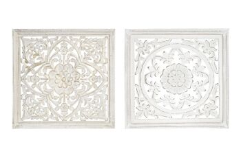 DÉCORATION MURALE MDF 40X2X40 MANDALA 2 ASSORTIS. DP193505 1