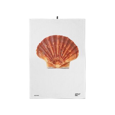 Cotton scallop tea towel