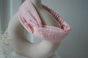 Bandeau Enfant Mila Rose Thé et Doré 2