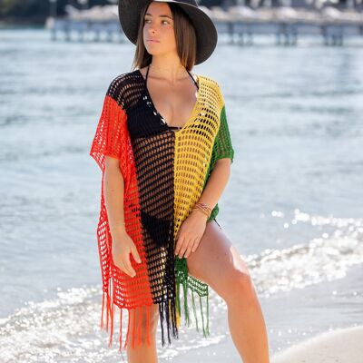Túnica de playa Paola Strip