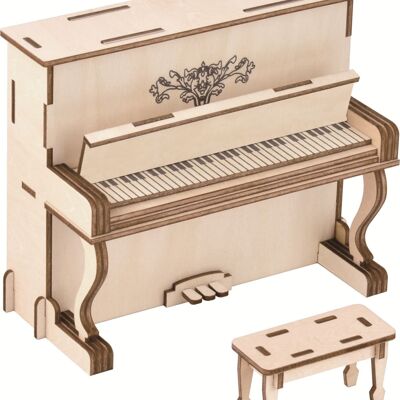 Wooden piano construction kit