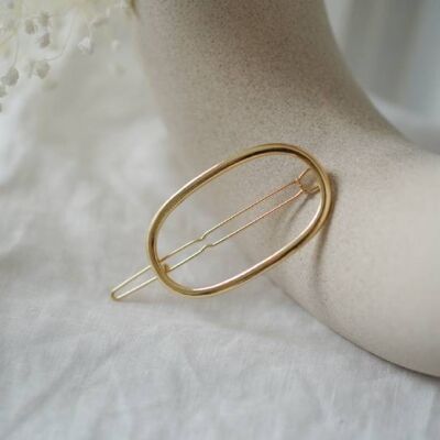 Gold Oval Harper Barrette