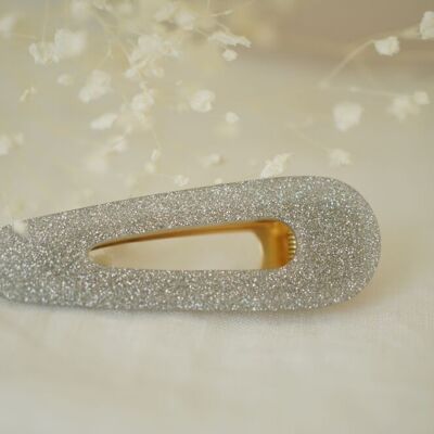 Charline Silver Glittery Barrette