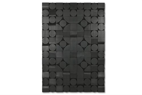 Decoracion Pared Mdf 85X4X119 Abstracto Negro DP208813