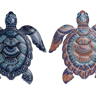 DÉCORATION MURALE MÉTAL 46X1,5X42 TORTUE 2 SURT. DP211054