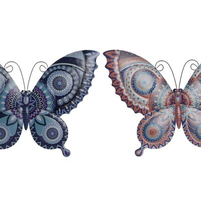 METAL WALL DECORATION 46X1X33.5 BUTTERFLY 2 SURT. DP211060