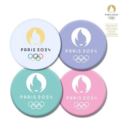 Packung mit 4 magnetischen Flaschenöffnern Frankreich PARIS 2024 Mix