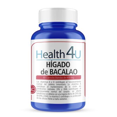 H4U Hígado de Bacalao 60 cápsulas blandas de 800 mg