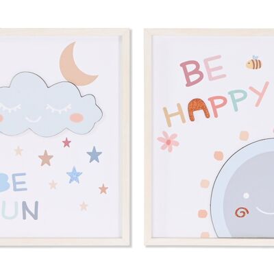 TABLEAU ENFANT PS MDF 40X2X50 ENCADRÉ 2 SURT. CU209087