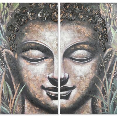 PAINTING SET 2 MDF CANVAS 160X3X120 BUDDHA CU208974