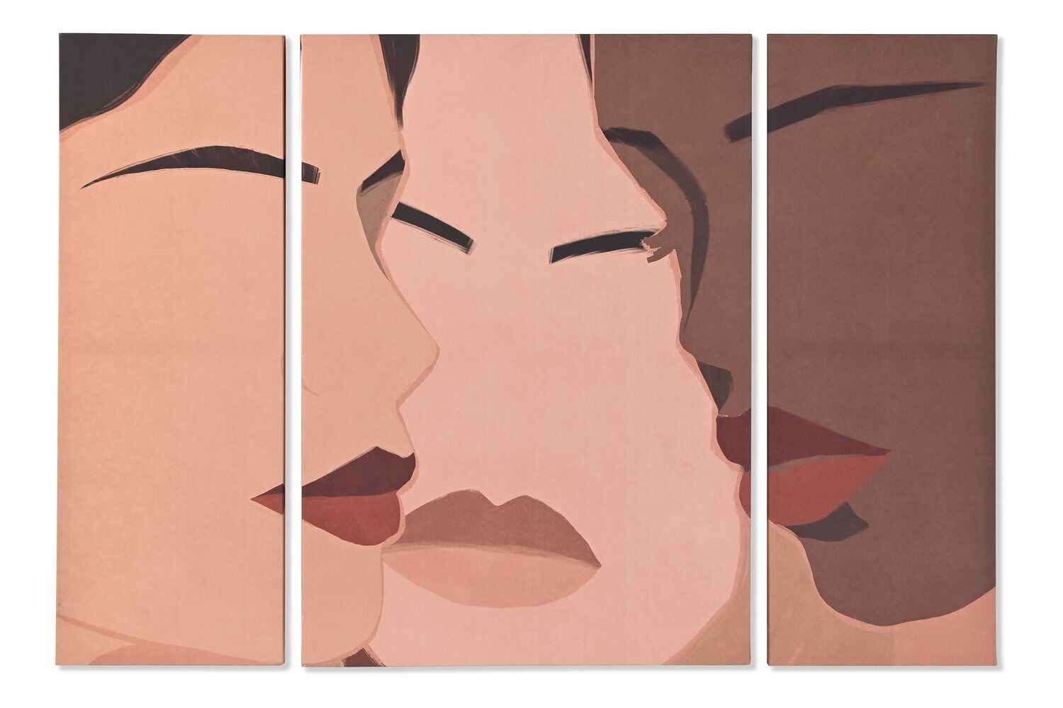 PICTURE SET 3 CANVAS MDF 140X3,8X100 GIRLS BROWN CU201613