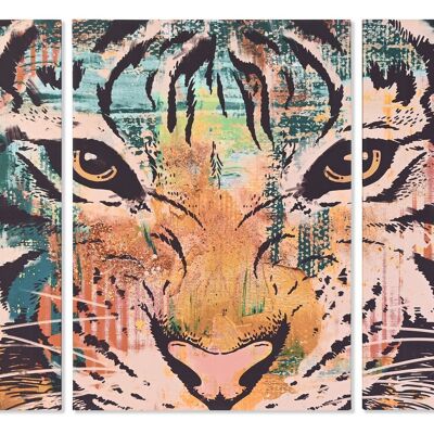 SET 3 TOILES MDF 140X3,8X100 TIGRE ORANGE CU201612